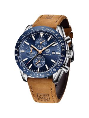 montre chronographe bleu benyard