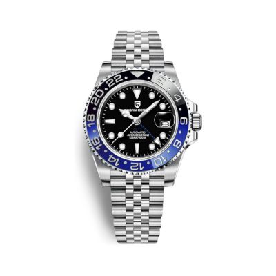 Pagani design : montre hommage style rolex GMT noir et bleu